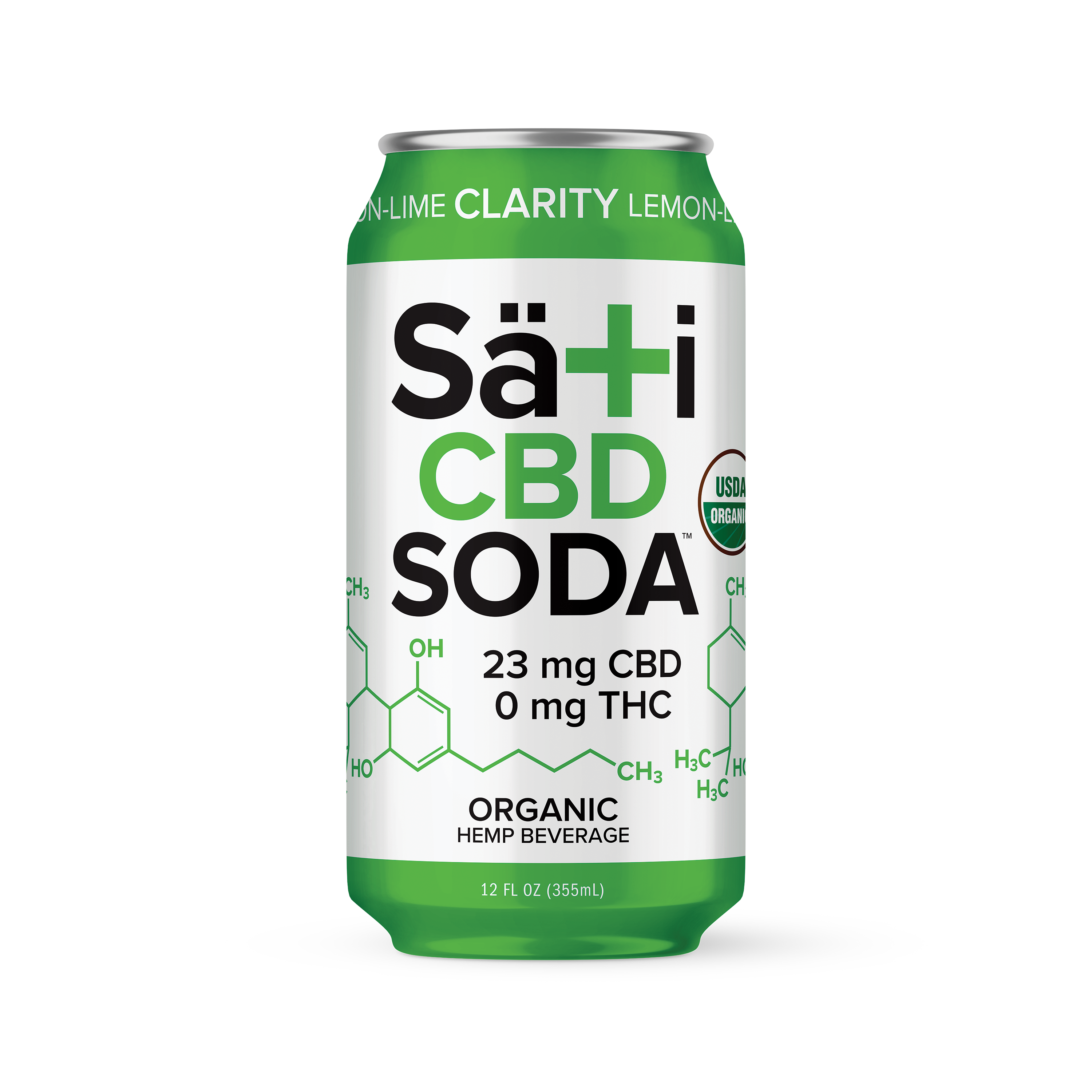 CBD Soda- Clarity Lemon-Lime (12 Pack) – SatiSoda