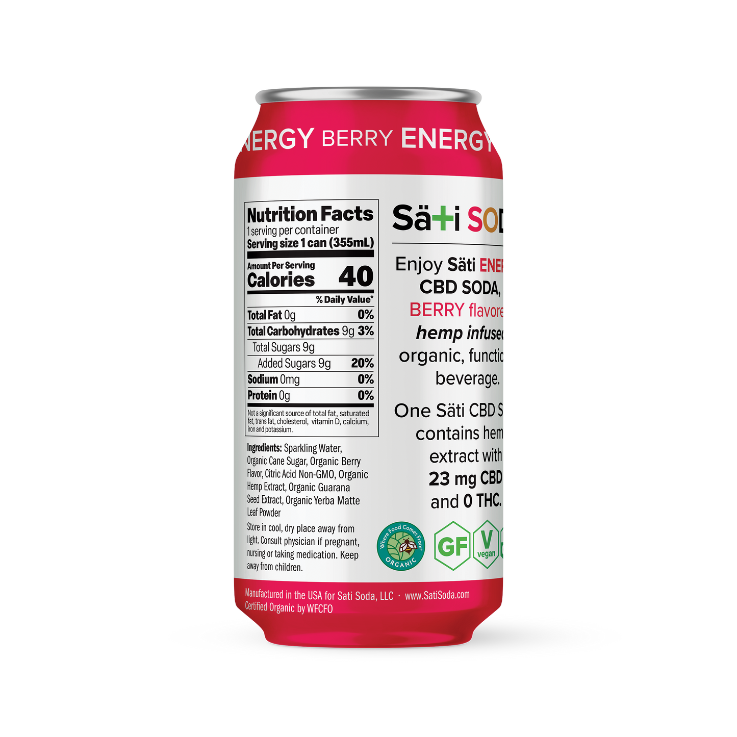 CBD Soda- Energy Berry (12 Pack)