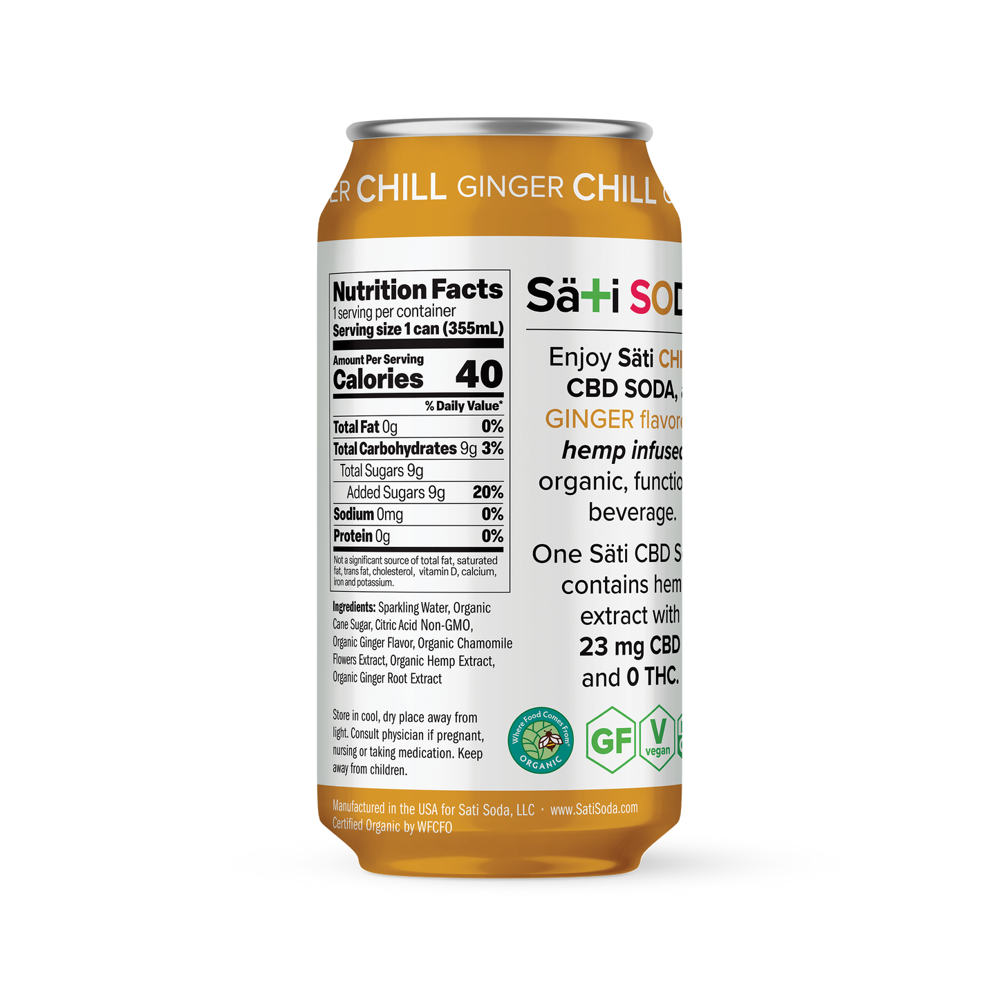 CBD Soda- Chill Ginger (12 Pack)