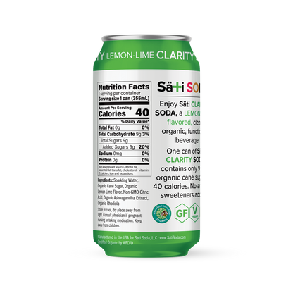 Organic Clarity Lemon-Lime Soda (12-pack case)