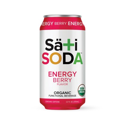 Organic Energy Berry Soda (12-pack case)