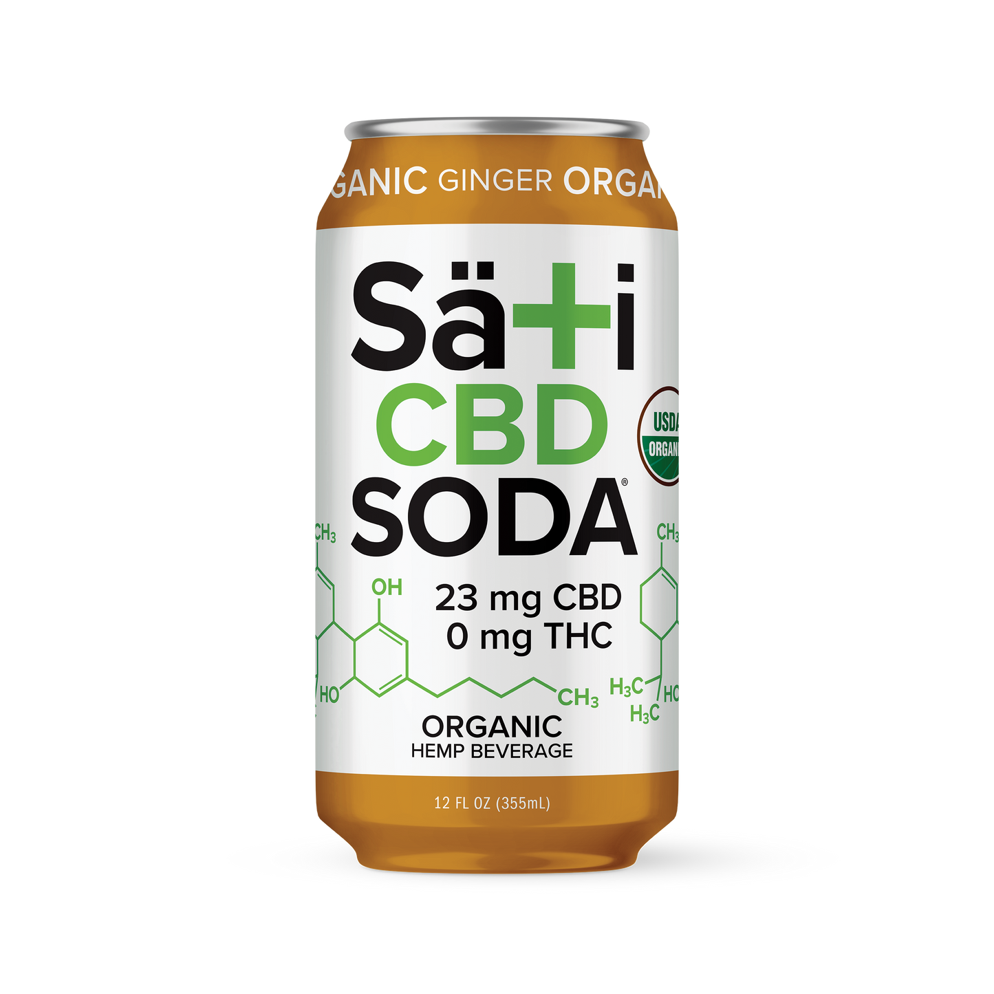 Organic CBD Soda- Ginger (12 Pack)