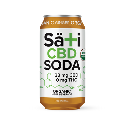 Organic CBD Soda- Ginger (12 Pack)