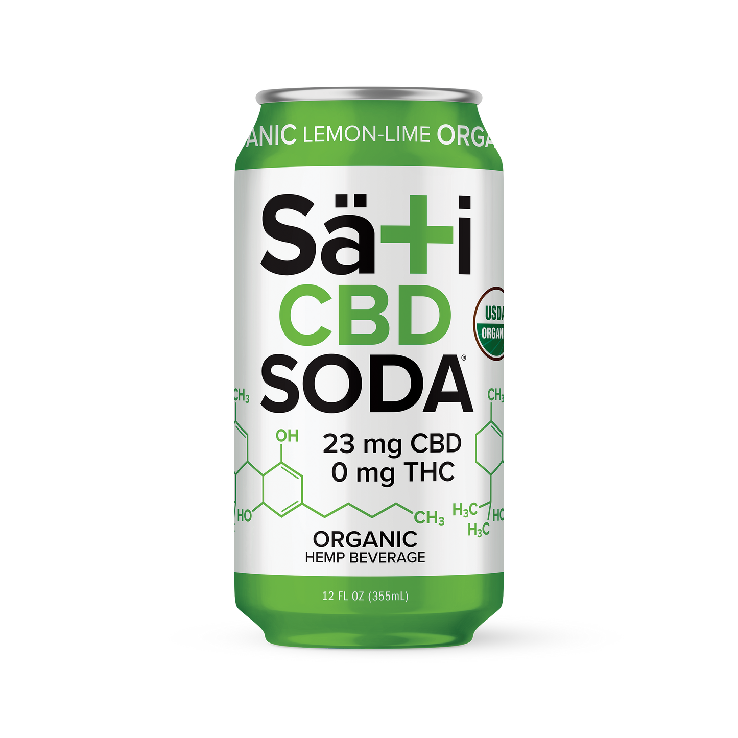 Organic CBD Soda- Lemon-Lime (12 Pack)