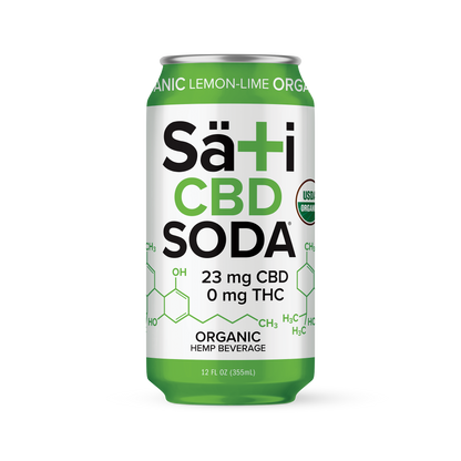 Organic CBD Soda- Lemon-Lime (12 Pack)